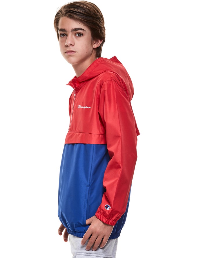 Champion colorblock best sale half zipper anorak